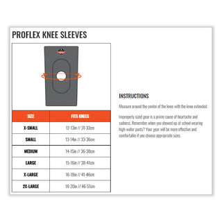 ergodyne® ProFlex 600 Neoprene Single Layer Knee Sleeve, Small, Black (EGO16502)