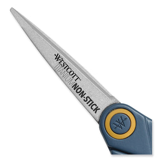 Westcott® Titanium Bonded Scissors, 5" Long, Gray/Orange Straight Handle (WTC14881)