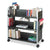 Safco® Scoot Book Cart, Six-Shelf, 41.25w x 17.75d x 41.25h, Black (SAF5335BL)