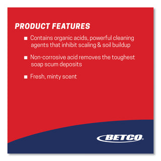 Betco® Green Earth RTU Restroom Cleaner, Fresh Mint Scent, 32 oz Bottle, 12/Carton (BET3091200)