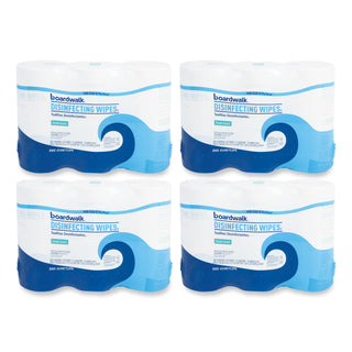 Boardwalk® Disinfecting Wipes, 7 x 8, Fresh Scent, 75/Canister, 12 Canisters/Carton (BWK454W753CT)