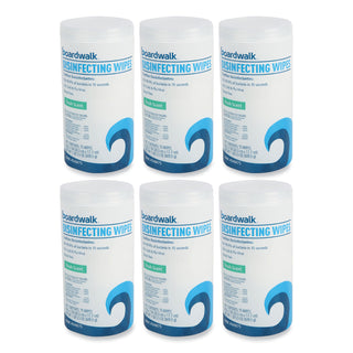 Boardwalk® Disinfecting Wipes, 7 x 8, Fresh Scent, 75/Canister, 6 Canisters/Carton (BWK454W75)