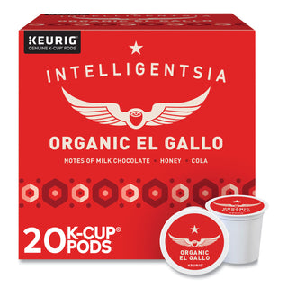 Intelligentsia El Gallo Organic Coffee K-Cups, Light Roast, 20/Box (GMT0154)