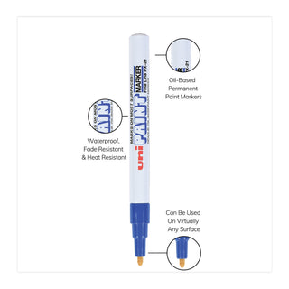 uni®-Paint Permanent Marker, Fine Bullet Tip, Blue (UBC63703)