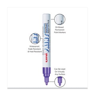 uni®-Paint Permanent Marker, Medium Bullet Tip, Violet (UBC63606)