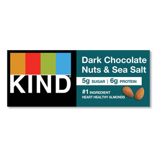 KIND Nuts and Spices Bar, Dark Chocolate Nuts and Sea Salt, 1.4 oz, 12/Box (KND17851)