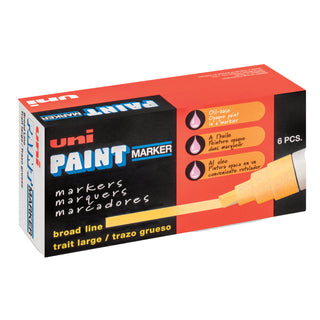 uni®-Paint Permanent Marker, Broad Chisel Tip, Yellow (UBC63735)