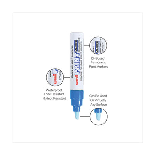 uni®-Paint Permanent Marker, Broad Chisel Tip, Blue (UBC63733)