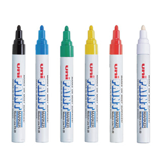 uni®-Paint Permanent Marker, Medium Bullet Tip, Assorted Colors, 6/Set (UBC63630)
