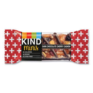 KIND Minis, Dark Chocolate Cherry Cashew, 0.7 oz, 10/Pack (KND27962)
