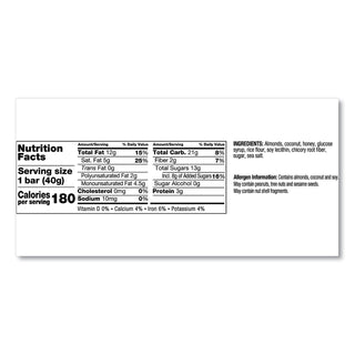 KIND Fruit and Nut Bars, Almond and Coconut, 1.4 oz, 12/Box (KND17828)