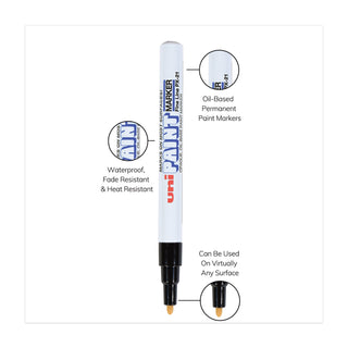 uni®-Paint Permanent Marker, Fine Bullet Tip, Black (UBC63701)