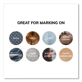uni®-Paint Permanent Marker, Medium Bullet Tip, Metallic Silver (UBC63614)