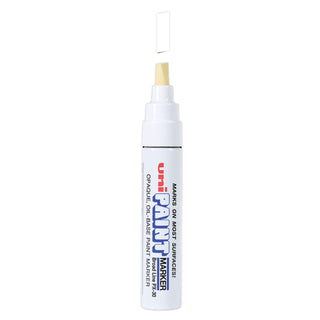 uni®-Paint Permanent Marker, Broad Chisel Tip, White (UBC63743)