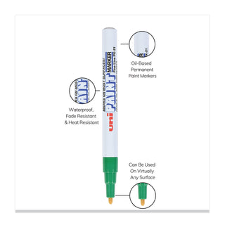 uni®-Paint Permanent Marker, Fine Bullet Tip, Green (UBC63704)