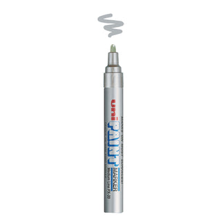 uni®-Paint Permanent Marker, Medium Bullet Tip, Metallic Silver (UBC63614)