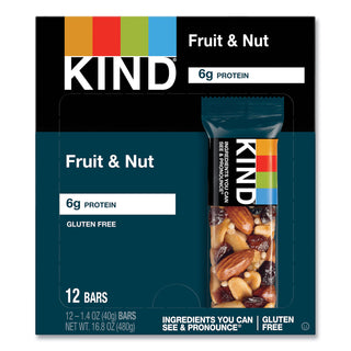 KIND Fruit and Nut Bars, Fruit and Nut Delight, 1.4 oz, 12/Box (KND17824)