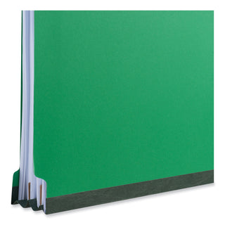 Universal® Bright Colored Pressboard Classification Folders, 2" Expansion, 1 Divider, 4 Fasteners, Letter Size, Emerald Green, 10/Box (UNV10202)