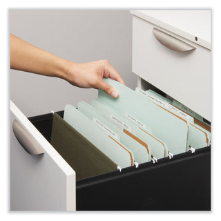 Universal® Six-Section Pressboard Classification Folders, 2" Expansion, 2 Dividers, 6 Fasteners, Legal Size, Gray Exterior, 10/Box (UNV10282)