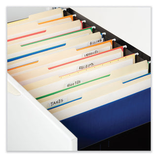 Universal® Top Tab File Folders, 1/3-Cut Tabs: Right Position, Legal Size, 0.75" Expansion, Manila, 100/Box (UNV15123)