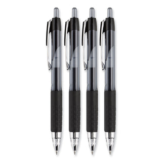 uniball® Signo 207 Retractable Gel Pen, 0.7mm, Black Ink, Translucent Black Barrel, 4/Pack (UBC33960PP)