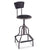 Safco® Diesel Industrial Stool with Back, 27" Seat Height, Supports up to 250 lbs., Pewter Seat/Pewter Back, Pewter Base (SAF6664)