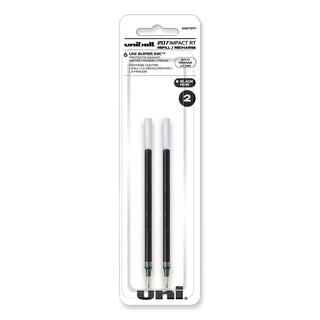 uniball® Refill for uni-ball Gel 207 IMPACT RT Roller Ball Pens, Bold Point, Black Ink, 2/Pack (UBC65873PP)