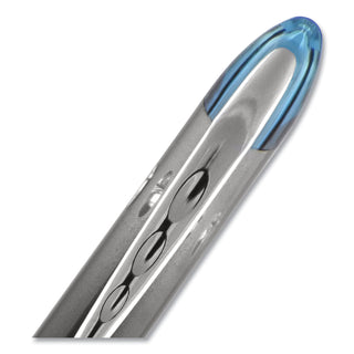 uniball® VISION ELITE Stick Roller Ball Pen, 0.5mm, Blue-Black Ink, Black/Blue Barrel (UBC69020)