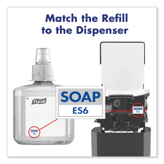 PURELL® Healthcare HEALTHY SOAP Gentle and Free Foam, 1200 mL, For ES6 Dispensers, 2/Carton (GOJ647202)
