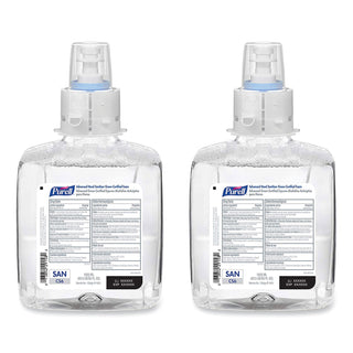 PURELL® Green Certified Advanced Refreshing Foam Hand Sanitizer, For CS6, 1,200 mL, Fragrance-Free, 2/Carton (GOJ655102CT)