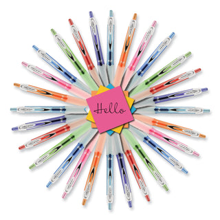 uniball® Signo 207 Retractable Gel Pen, Medium 0.7mm, Assorted Ink/Barrel, 8/Set (UBC1739929)