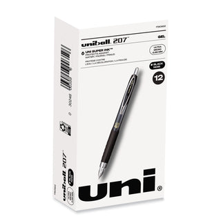 uniball® 207 Signo Gel Ultra Micro Retractable Gel Pen, 0.38mm, Black Ink, Smoke Barrel (UBC1790922)