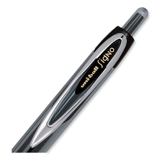 uniball® 207 Signo Gel Ultra Micro Retractable Gel Pen, 0.38mm, Black Ink, Smoke Barrel (UBC1790922)