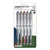 uniball® VISION ELITE BLX Series Stick Roller Ball Pen, 0.8mm, Assorted Ink/Barrel, 5/Pack (UBC1832404)