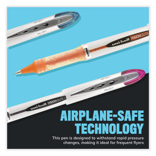 uniball® VISION ELITE BLX Series Stick Roller Ball Pen, 0.8mm, Assorted Ink/Barrel, 5/Pack (UBC1832404)