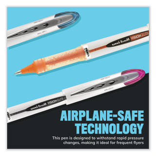 uniball® VISION ELITE BLX Stick Roller Ball Pen, Micro 0.5mm, Assorted Ink/Barrel, 5/Pack (UBC1832410)