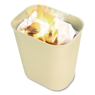 Rubbermaid® Commercial Fiberglass Wastebasket, 7 gal, Fiberglass, Beige (2543BG)