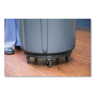 Rubbermaid® Commercial Brute Quiet Dolly, 250 lb Capacity, 18.25" Diameter x 6.63"h, Black (RCP264043BLA)