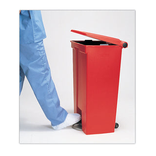 Rubbermaid® Commercial Indoor Utility Step-On Waste Container, 23 gal, Plastic, Red (RCP6146RED) (6146RD)