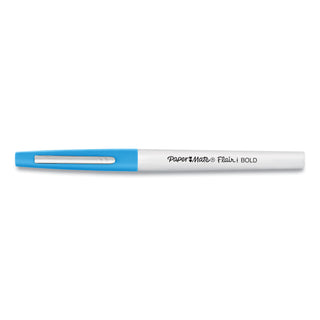 Papermate® Flair Felt Tip Porous Point Pen, Stick, Bold 1.2 mm, Assorted Ink Colors, White Pearl Barrel, 12/Pack (PAP2125414)