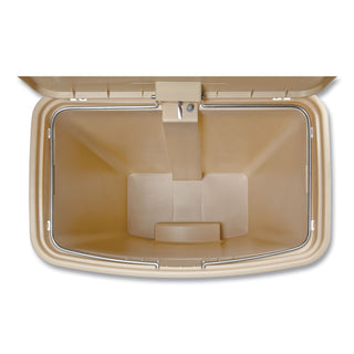 Rubbermaid® Commercial Streamline Resin Step-On Container, Front Step Style, 24 gal, Polyethylene, Beige (RCP1883552)