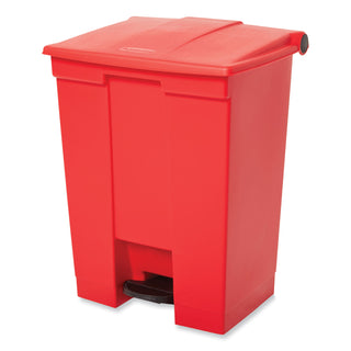 Rubbermaid® Commercial Indoor Utility Step-On Waste Container, 18 gal, Plastic, Red (6145RD)