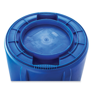Rubbermaid® Commercial Brute Recycling Container, 32 gal, Polyethylene, Blue (RCP2632-06BLU)