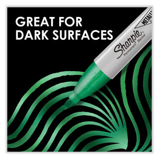 Sharpie® Metallic Permanent Marker, Medium Chisel Tip, Silver, Dozen (SAN2089638)