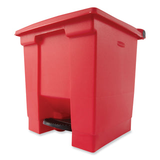 Rubbermaid® Commercial Indoor Utility Step-On Waste Container, 8 gal, Plastic, Red (6143RD)