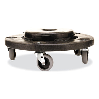 Rubbermaid® Commercial Brute Quiet Dolly, 250 lb Capacity, 18.25" Diameter x 6.63"h, Black (RCP264043BLA)