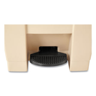 Rubbermaid® Commercial Indoor Utility Step-On Waste Container, 12 gal, Plastic, Beige (6144BG)