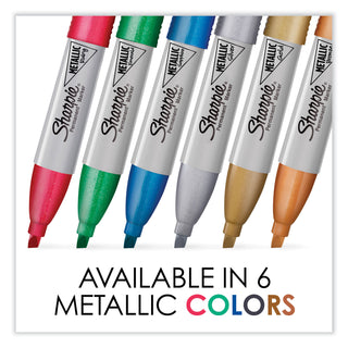 Sharpie® Metallic Permanent Marker, Medium Chisel Tip, Silver, Dozen (SAN2089638)