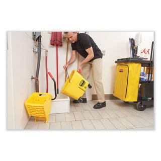 Rubbermaid® Commercial Zippered Vinyl Cleaning Cart Bag, 24 gal, , 17.25" x 30.5", Yellow (RCP1966719)