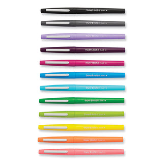 Papermate® Limited Edition Point Guard Flair Stick Porous Point Pen, Medium 0.7mm, Tropical Ink/Barrel, Dozen (PAP1928605)